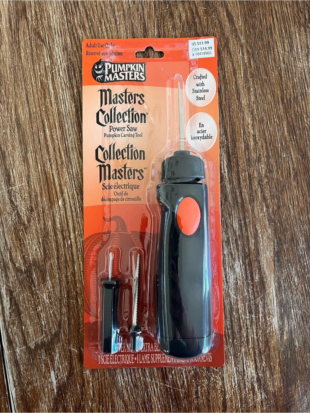 Black & Orange Power Saw Pumpkin Carving Tool